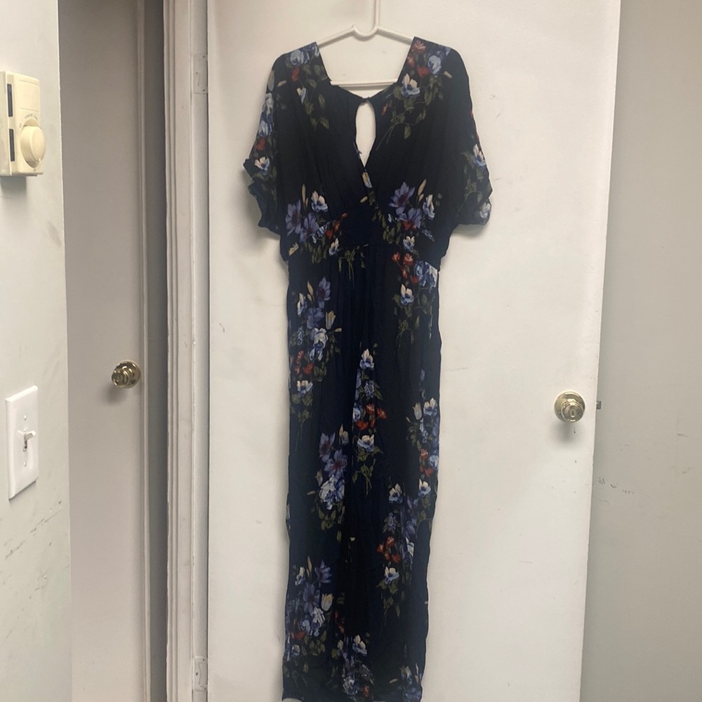 American Eagle Floral Print Jumpsuit